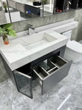 TC2233 - TỦ CHẬU INOX, MẶT CHẬU ĐÁ LIỀN KHỐI CAO CẤP 