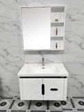TC176 - Tủ chậu nhựa mặt chậu sứ âm liền khối. KT: 48x80cm