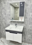 TC2327 - Tủ chậu nhựa PVC, mặt chậu sứ âm liền khối. kích thước 47x60cm
