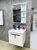 TC2313 - Tủ chậu nhựa PVC, mặt chậu sứ liền khối âm, Kích thước 47x60cm