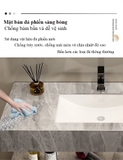 BD1032 -  Bàn đá đôi chống xước, bề mặt bóng, chậu liền mép, gương viền thép đen, vòi nóng lạnh.