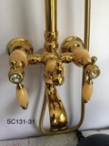 SC3330 - Sen cây cổ điển mạ vàng tay đá cao cấp
