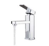 CB17 - Combo trọn bộ phòng tắm, bồn cầu liền khối bàn đá chậu bán âm, gương led