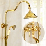 SC3330 - Sen cây cổ điển mạ vàng tay đá cao cấp