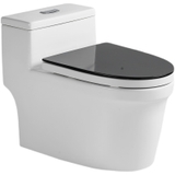KANAX30 - Combo trọn bộ phòng tắm, bồn cầu liền khối đen trắng, bàn đá 1 tầng chậu thuyền...