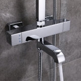 SC3049 - Sen cây nhiệt độ củ vuông, cần vuông đồng mạ crom bóng cao cấp