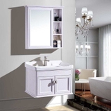 TC2083 - Tủ chậu nhựa PVC, mặt chậu sứ liền khối âm, Kích thước 47x60cm