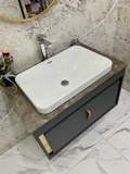TC2168- TỦ CHẬU INOX, MẶT ĐÁ CHẬU SỨ BÁN ÂM CAO CẤP 