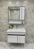 TC2166- TỦ CHẬU INOX, MẶT CHẬU SỨ ÂM LIỀN KHỐI CAO CẤP 
