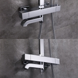 SC3049 - Sen cây nhiệt độ củ vuông, cần vuông đồng mạ crom bóng cao cấp