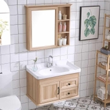 TC2081 - Tủ chậu nhựa PVC, mặt chậu sứ liền khối âm, Kích thước 48x80cm