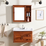 TC2079 - Tủ chậu nhựa PVC, mặt chậu sứ liền khối âm, Kích thước 48x80cm
