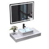 HP01 - Combo trọn bộ bồn cầu liền khối, bàn đá 1 tầng chậu nồi, sen cây nóng lạnh...