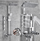 SC3039 - Sen cây nhiệt độ massager 5 nút xoay đồng mạ crom bóng cao cấp