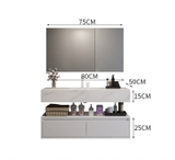BD1024 - Tủ bàn đá, mặt đá chống xước, kết hợp chậu sứ âm, vòi nóng lạnh tủ dưới nhựa, tủ gương cánh mở