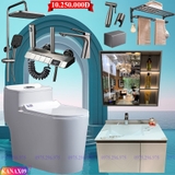 KANAX09 - Combo trọn bộ phòng tắm, tủ chậu nhựa cao cấp, sen cây bàn phím