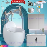 KANAX10 - Combo trọn bộ phòng tắm, tủ chậu nhựa cao cấp