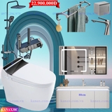 KANAX38 - Combo phòng tắm, bồn cầu thông minh, tủ chậu nhựa, sen cây bàn phím...