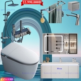 KANAX38 - Combo phòng tắm, bồn cầu thông minh, tủ chậu nhựa, sen cây bàn phím...