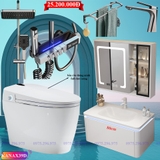 KANAX39 - Combo phòng tắm, bồn cầu thông minh, tủ chậu nhựa, sen cây bàn phím...