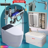 KANAX39 - Combo phòng tắm, bồn cầu thông minh, tủ chậu nhựa, sen cây bàn phím...