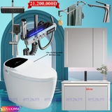 KANAX39 - Combo phòng tắm, bồn cầu thông minh, tủ chậu nhựa, sen cây bàn phím...