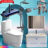 KANAX52 - Combo trọn bộ phòng tắm cao cấp có tủ chậu nhựa (10-15tr)