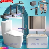 KANAX52 - Combo trọn bộ phòng tắm cao cấp có tủ chậu nhựa (10-15tr)