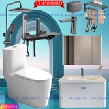 KANAX52 - Combo trọn bộ phòng tắm cao cấp có tủ chậu nhựa (10-15tr)