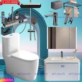 KANAX52 - Combo trọn bộ phòng tắm cao cấp có tủ chậu nhựa (10-15tr)
