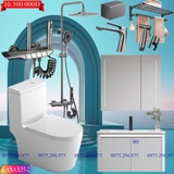KANAX55 - Combo trọn bộ phòng tắm, tủ chậu nhựa, sen cây nhiệt độ cao cấp