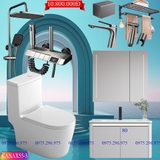 KANAX55 - Combo trọn bộ phòng tắm, tủ chậu nhựa, sen cây nhiệt độ cao cấp