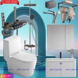 KANAX55 - Combo trọn bộ phòng tắm, tủ chậu nhựa, sen cây nhiệt độ cao cấp