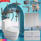 KANAX55 - Combo trọn bộ phòng tắm, tủ chậu nhựa, sen cây nhiệt độ cao cấp