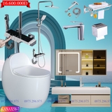 KANAX58B - Combo trọn bộ phòng tắm, tủ chậu cao cấp