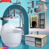 KANAX62 - Combo phòng tắm cao cấp, tủ chậu nhựa, sen cây nhiệt độ cao cấp