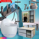 KANAX62 - Combo phòng tắm cao cấp, tủ chậu nhựa, sen cây nhiệt độ cao cấp