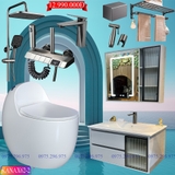 KANAX62 - Combo phòng tắm cao cấp, tủ chậu nhựa, sen cây nhiệt độ cao cấp