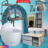 KANAX62 - Combo phòng tắm cao cấp, tủ chậu nhựa, sen cây nhiệt độ cao cấp