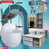 KANAX62 - Combo phòng tắm cao cấp, tủ chậu nhựa, sen cây nhiệt độ cao cấp