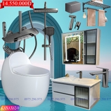 KANAX62 - Combo phòng tắm cao cấp, tủ chậu nhựa, sen cây nhiệt độ cao cấp