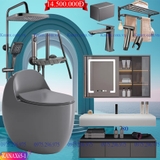 KANAX65A - Combo trọn bộ phòng tắm cao cấp, tủ chậu 2 tầng