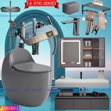 KANAX65A - Combo trọn bộ phòng tắm cao cấp, tủ chậu 2 tầng