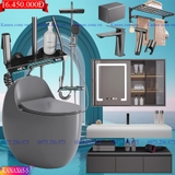 KANAX65B - Combo trọn bộ phòng tắm, tủ chậu 2 tầng cao cấp