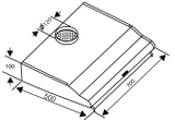 Máy hút khử mùi cao cấp Sevilla SVS70. Kích thước  700 x 500 x 1000 mm (DxRxC)