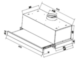 Máy hút khử mùi cảm ứng vẫy tay cao cấp Sevilla SV700B PRO. Kích thước  700 x 500 x 220 mm (DxRxC)
