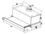Máy hút khử mùi cao cấp Sevilla SV700C mặt gương đen. Kích thước  700 x 500 x 195 mm (DxRxC)