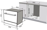 Máy rửa bát âm tủ cao cấp Sevilla SV-R08S. Rửa được 8-10 bộ bát đĩa, sấy nóng PTC, khử trùng tia cực tím UV