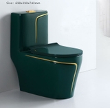 BỒN CẦU LIỀN KHỐI XANH VIỀN VÀNG KA5328