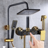 SC3339 - Sen cây nhiệt độ đen vàng 4 nhấn củ vuông cao cấp